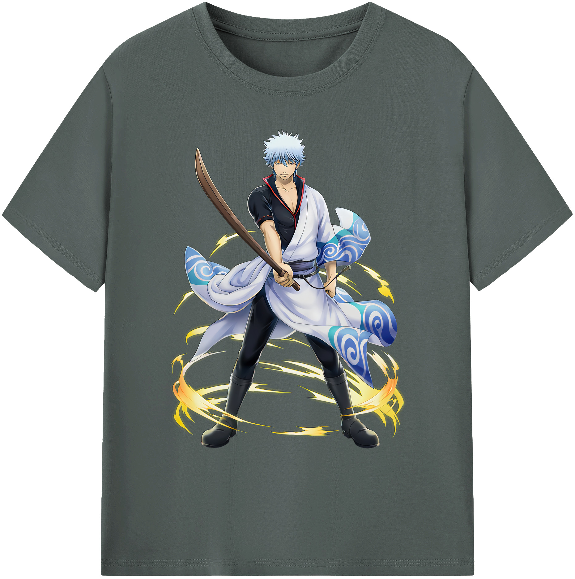 （画像用） ぎんたま 坂田銀時（さかたぎんとき） 神楽 志村新八（しむら しんぱち） GINTAMA Sakata Gintoki Kagura Shimura Shinpachi 綿100％ メンズ半袖Tシャツ｜肌触りやわらか＆通気性